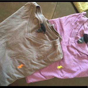 Purple and gray men’s polo t-shirts size small